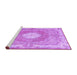 Sideview of Machine Washable Persian Purple Traditional Area Rugs, wshtr3453pur