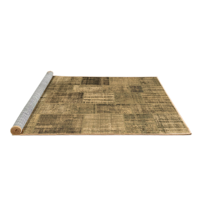 Sideview of Machine Washable Persian Brown Traditional Rug, wshtr3454brn