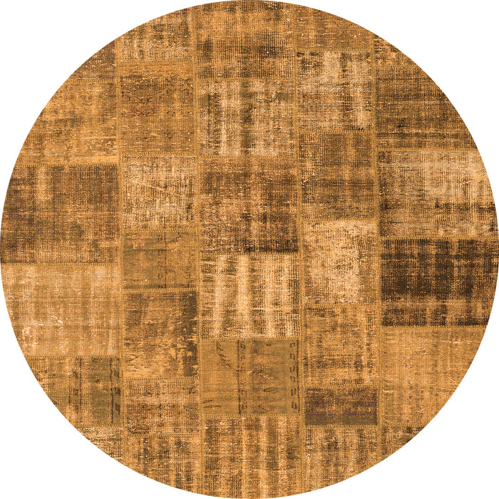 Square Persian Orange Traditional Rug, tr3454org