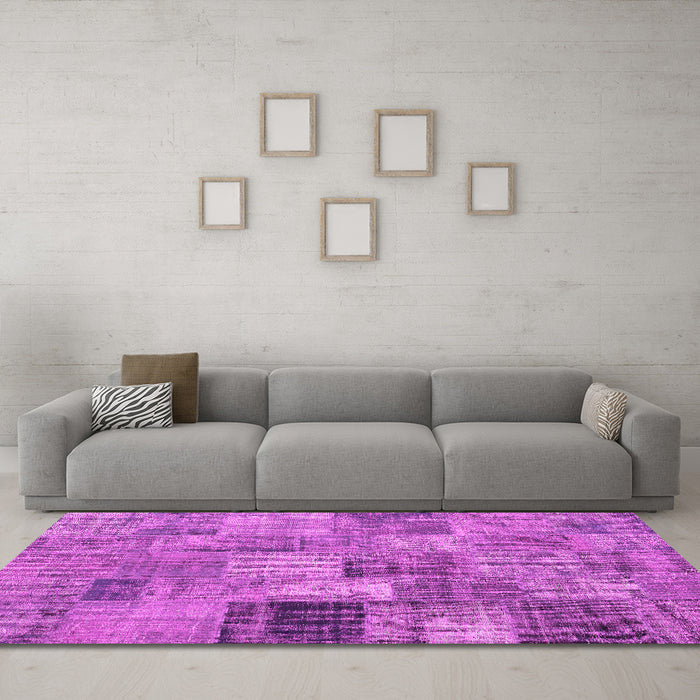 Machine Washable Persian Pink Traditional Rug in a Living Room, wshtr3454pnk