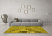 Machine Washable Persian Yellow Traditional Rug in a Living Room, wshtr3454yw