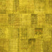 Square Persian Yellow Traditional Rug, tr3455yw