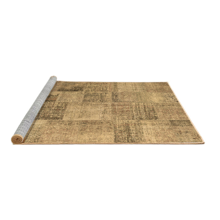 Sideview of Machine Washable Persian Brown Traditional Rug, wshtr3455brn