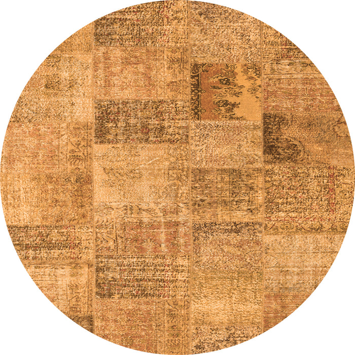 Square Persian Orange Traditional Rug, tr3455org