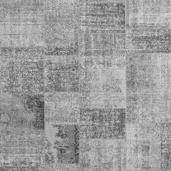 Serging Thickness of Machine Washable Persian Gray Traditional Rug, wshtr3455gry