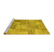 Sideview of Machine Washable Persian Yellow Traditional Rug, wshtr3455yw