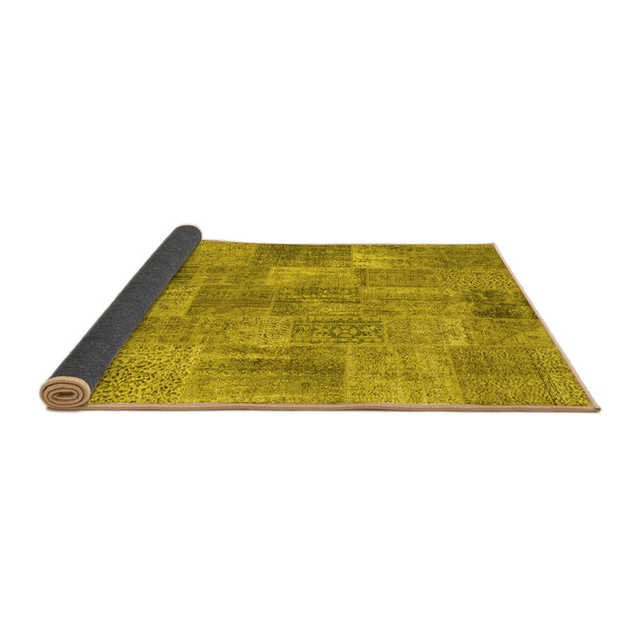 Sideview of Persian Yellow Traditional Rug, tr3456yw