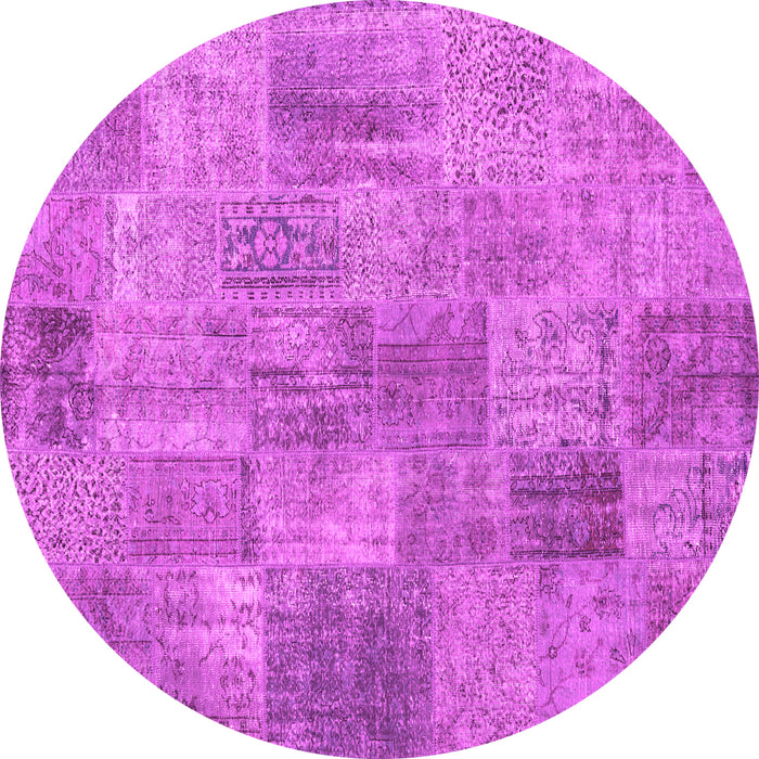 Round Persian Pink Traditional Rug, tr3456pnk