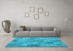 Machine Washable Persian Light Blue Traditional Rug in a Living Room, wshtr3456lblu