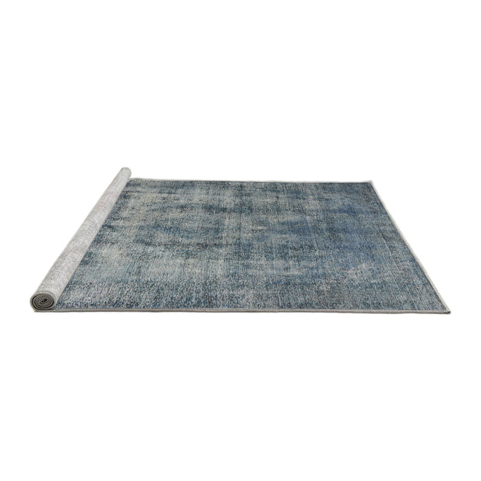 Sideview of Machine Washable Traditional Dark Gray Rug, wshtr3457