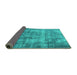 Sideview of Persian Turquoise Traditional Rug, tr3457turq