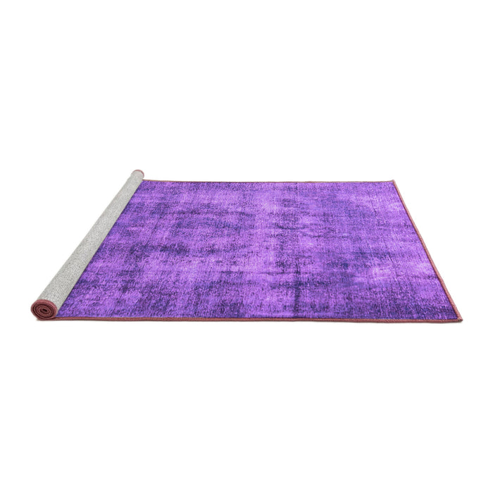 Sideview of Machine Washable Persian Purple Traditional Area Rugs, wshtr3457pur