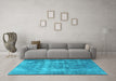 Machine Washable Persian Light Blue Traditional Rug in a Living Room, wshtr3457lblu