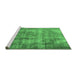 Sideview of Machine Washable Persian Emerald Green Traditional Area Rugs, wshtr3457emgrn