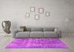 Machine Washable Persian Pink Traditional Rug in a Living Room, wshtr3457pnk