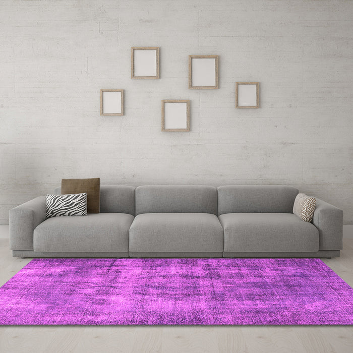 Machine Washable Persian Pink Traditional Rug in a Living Room, wshtr3457pnk