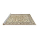 Sideview of Machine Washable Traditional Dark Almond Brown Rug, wshtr3458