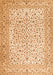 Serging Thickness of Machine Washable Persian Orange Traditional Area Rugs, wshtr3458org