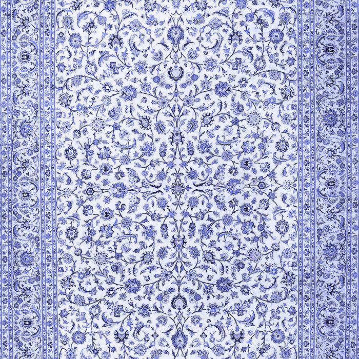 Machine Washable Persian Blue Traditional Rug, wshtr3458blu