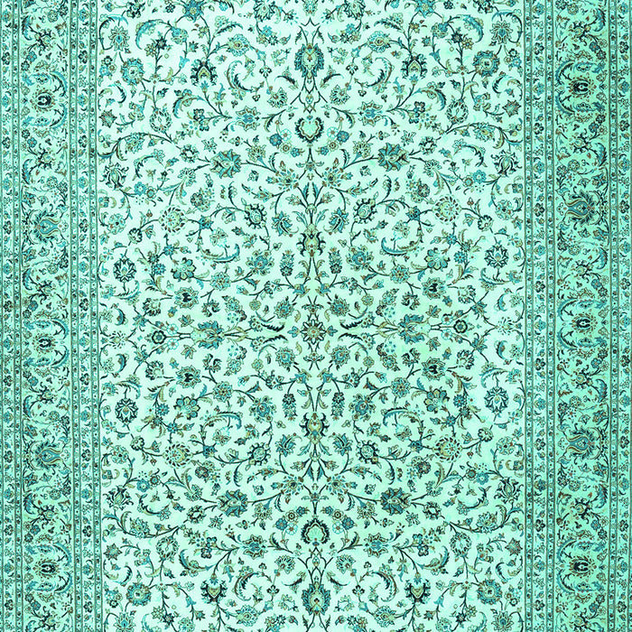 Machine Washable Persian Turquoise Traditional Area Rugs, wshtr3458turq