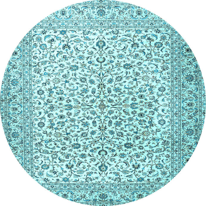 Round Persian Light Blue Traditional Rug, tr3458lblu