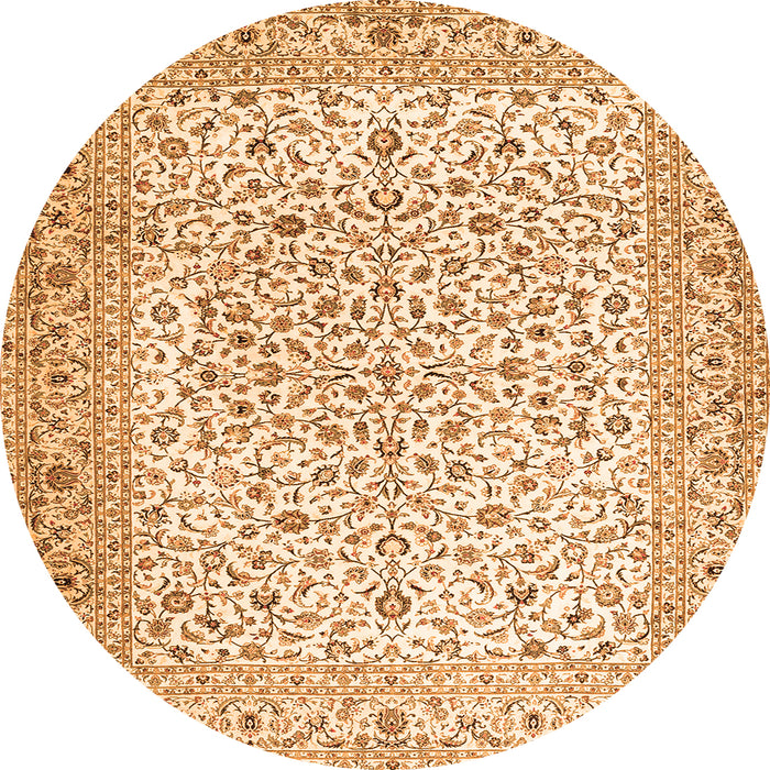 Machine Washable Persian Orange Traditional Area Rugs, wshtr3458org