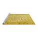 Sideview of Machine Washable Persian Yellow Traditional Rug, wshtr3458yw