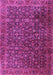 Machine Washable Persian Purple Traditional Area Rugs, wshtr3459pur