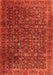 Serging Thickness of Machine Washable Persian Orange Traditional Area Rugs, wshtr3459org