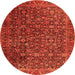 Machine Washable Persian Orange Traditional Area Rugs, wshtr3459org