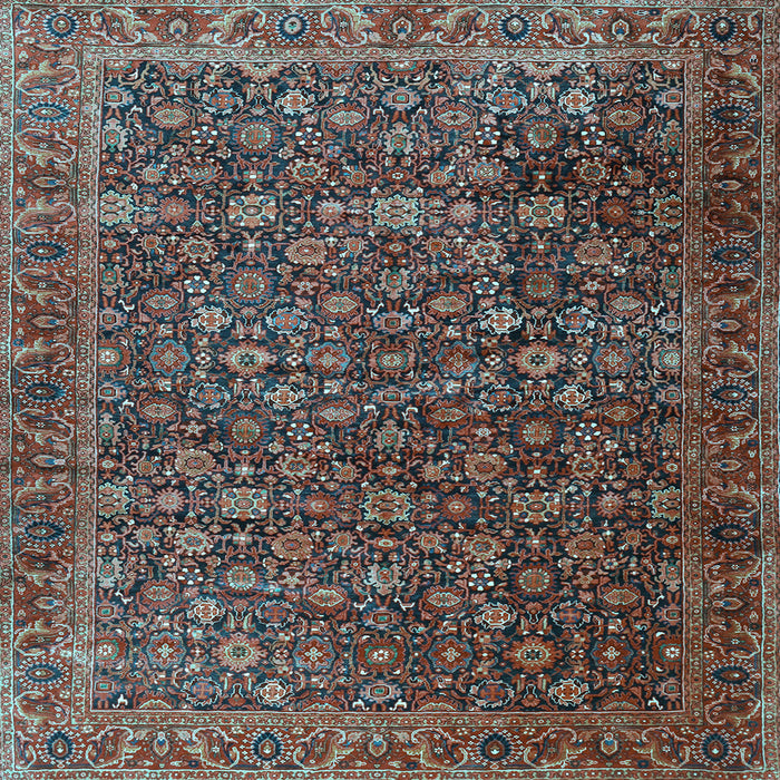 Square Persian Light Blue Traditional Rug, tr3459lblu