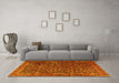 Machine Washable Persian Yellow Traditional Rug in a Living Room, wshtr3459yw