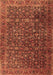 Machine Washable Persian Brown Traditional Rug, wshtr3459brn