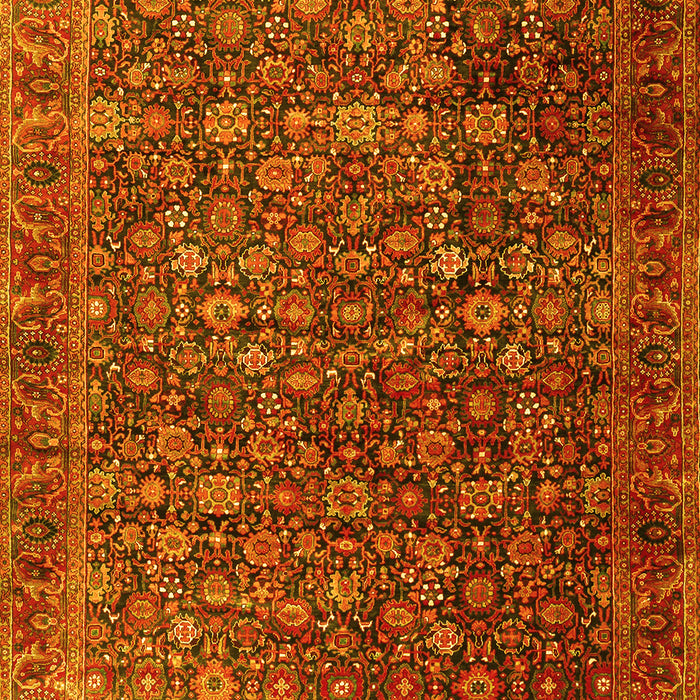 Machine Washable Persian Yellow Traditional Rug, wshtr3459yw