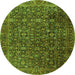 Machine Washable Persian Green Traditional Area Rugs, wshtr3459grn