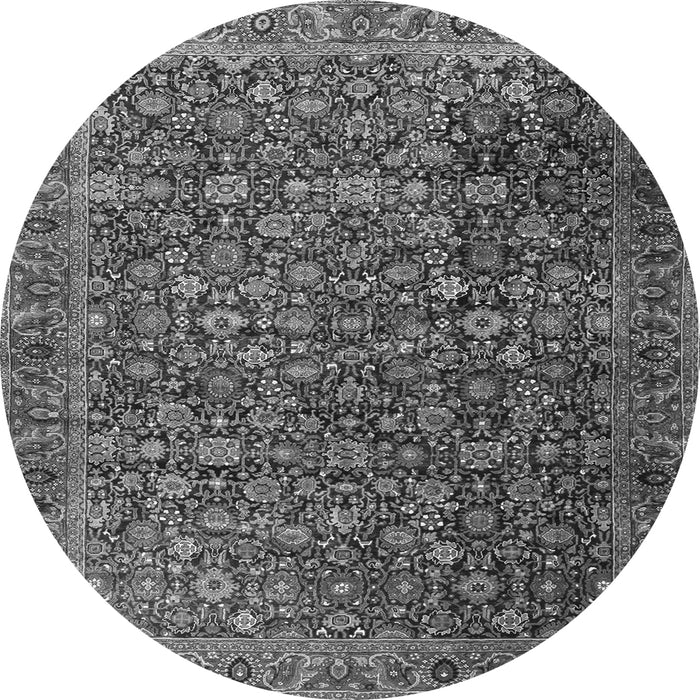 Machine Washable Persian Gray Traditional Rug, wshtr3459gry