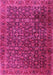 Machine Washable Persian Pink Traditional Rug, wshtr3459pnk