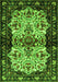 Serging Thickness of Machine Washable Persian Green Traditional Area Rugs, wshtr345grn