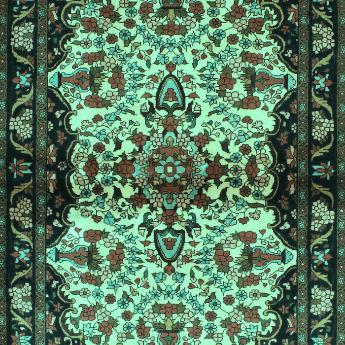 Machine Washable Persian Turquoise Traditional Area Rugs, wshtr345turq
