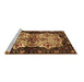 Sideview of Machine Washable Persian Brown Traditional Rug, wshtr345brn