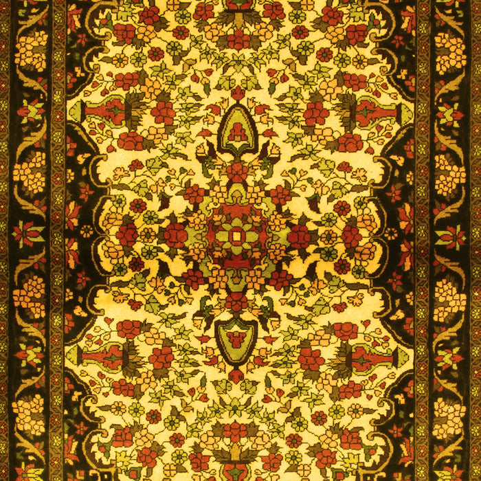 Machine Washable Persian Yellow Traditional Rug, wshtr345yw