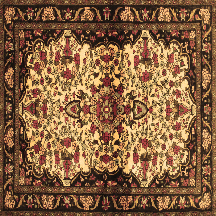 Square Persian Brown Traditional Rug, tr345brn