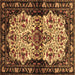 Square Persian Brown Traditional Rug, tr345brn