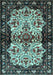 Machine Washable Persian Light Blue Traditional Rug, wshtr345lblu