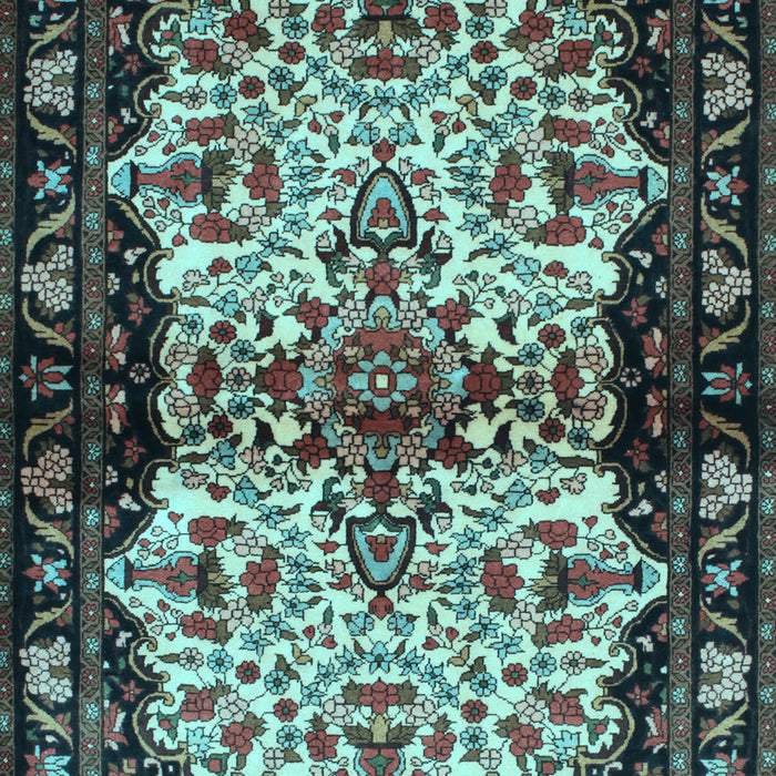 Machine Washable Persian Light Blue Traditional Rug, wshtr345lblu