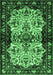 Machine Washable Persian Emerald Green Traditional Area Rugs, wshtr345emgrn