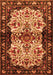 Serging Thickness of Machine Washable Persian Orange Traditional Area Rugs, wshtr345org