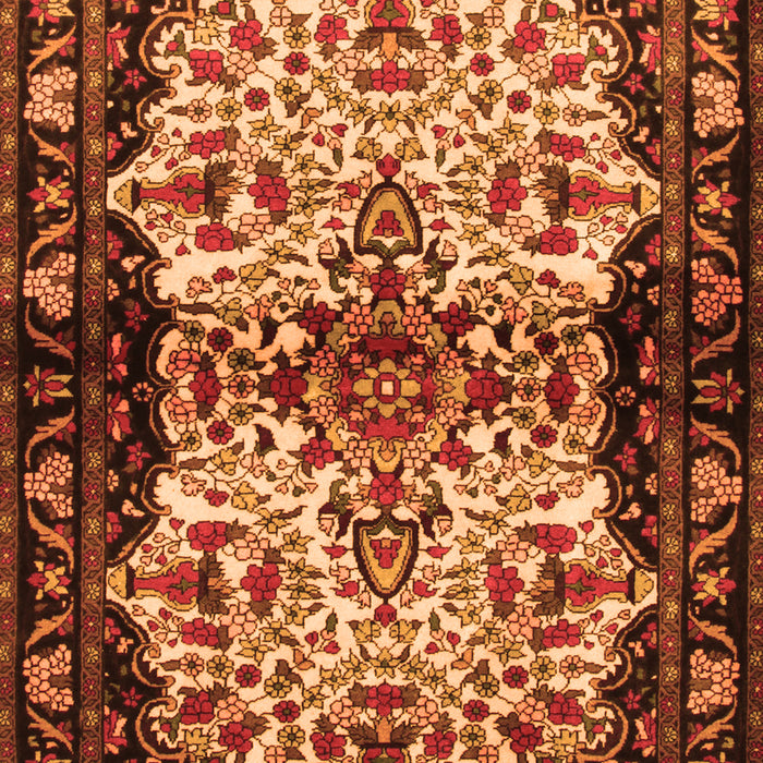 Serging Thickness of Machine Washable Persian Orange Traditional Area Rugs, wshtr345org