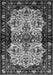 Serging Thickness of Machine Washable Persian Gray Traditional Rug, wshtr345gry