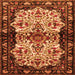 Serging Thickness of Persian Orange Traditional Rug, tr345org